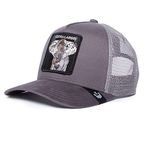 Goorin Bros. The Farm Adjustable Mesh Trucker Hat for Men and Women, Grey (Extra Large Truckin), One Size