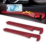 Homaupt Car Seat Gap Filler, 2 Pack PU Leather Fill The Gap Between Seat and Center Console, Seat Crevice Blocker Stop Things from Dropping, Universal Vehicle Interior Accessories for Car SUV Red