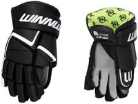 Winnwell AMP500 Ice Hockey Gloves - Durable & Lightweight Protective Equipment for Hockey Players for Youth, Junior & Senior (Black, 9")