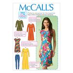 Mccall's Patterns 7122 Y,Misses Tunic,Dresses and Leggings, XSM(4-6)-SML(8-10)-MED(12-14), cotton, Multi-Colour, Size Y (X-Small-Small-Medium) US