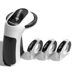 Phomemo Embossing Label Maker,Embossed Label Maker Machine with Tape,E975 Emboss Label Makers 3D Labeller,Vintage Label Printers for Home Use,Office and DIY with 3pcs Black Tape 9mm