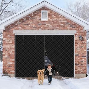 Garage Door Screen for Winter,Thermal Garage Door Insulation Kit, Magnetic Thermal Insulated Garage Cover Curtain, Garage Privacy Screen Blackout, Weatherproof Soundproof(10 x 8Ft)