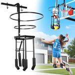 Multi-Functional Automatic Volleyball Training Equipment Aid, Volleyball Spike Serve Trainer for Volleyball Hitting Trainer, Height Adjustable Volleyball Rebounder Practice Setter Training Equipment