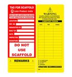 Loto Product India Scaffolding Insertion Tag with Erection & Inspection Record "Do not use Scaffold" - Set of 10