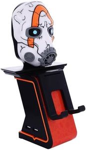 Exquisite Gaming: Borderlands Psycho - Light Up Ikon LED Mobile Phone & Gaming Controller Holder - USB Charging Ports, Cable Guys, Licensed Figure