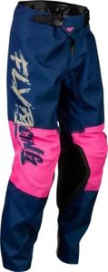 Fly Racing 2023 Youth Kinetic Khaos Pants (Pink/Navy/Tan, 26)