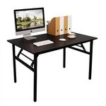 Need Computer Desk 39.3inches Foldable Computer Table with BIFMA Certification Writing Desk Folding Table Office Desk, Black, AC5CB-100-CA