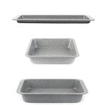 Salter COMBO-2184 Marble Collection Carbon Steel Non-Stick 3 Piece Set, Includes Square Pan, Roaster and Baking Tray, Oven Safe up to 220°c, PFOA Free, Easy to Clean, Grey