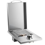 VEPURLT Outdoor Grill Drop-in Gas Single Side Grill Burner, 304 Stainless Steel, Natural Gas Built-in Side Burner