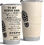 Fancyfams Best Bonus Dad Ever 20 oz Stainless Steel Tumbler, Stepdad Father's Day Gifts, Stepdad Christmas Gifts, Birthday Gifts for Step dad (Bonus Dad)