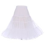 DRESSTELLS 50s Petticoat Skirts Women Vintage Tutu Underkirt Retro Crinoline, Ivory, Large