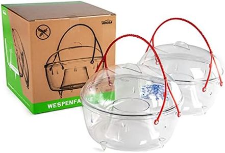 AROBA Set di 6 trappole per vespe grandi, 18 cm, efficaci per mosche, insetti, trappola per zanzare per giardino e terrazze, fermate per vespe