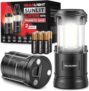 GearLight Torch LED Camping Lantern Sunlit (2 Pack) - Battery Powered Lamp Lanterns for Emergency, Power Outages, Portable Camp Light, Flashlights, Accessories, Gear, Supplies