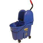 Rubbermaid FG757888BLUE WaveBrake 35 QT Down-Press Bucket and Wringer, Blue