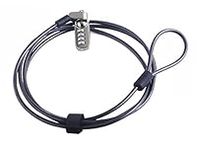 CaLeQi Combination Security Lock Cable for Notebook Laptop Pc Computer Monitor lcd - 2m Cable Black