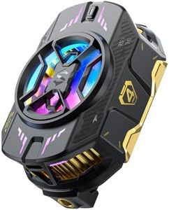 Cell Phone Cooler for Gaming Black Shark FunCooler 4 Pro, 27W Mobile Phone Cooling Fan with Sleep Timer/Fan Speed Settings for 2.59-3.46 inches iPhone/Android Heatsink, Cellphone Radiator RGB Light