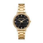 Michael Kors MK4593 - Pyper Three-Hand Stainless Steel Watch, Gold, One Size, MK4593 - Pyper Three-Hand Stainless Steel Watch