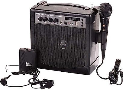 Pyle PWMA220BM Bluetooth Compact & Wireless Microphone PA Speaker System, Wired Handheld Mic