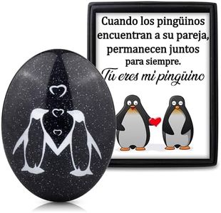 Rebundex Regalo Aniversario Pareja Regalos San Valentin Hombre Mujer, Regalo Novio Regalo Novia Piedra Pingüino Regalos Originales para Hombre Mujer Cumpleaños Navidad