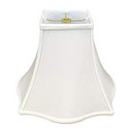 Royal Designs Fancy Square Bell Lamp Shade, White, 5 x 12 x 9.75