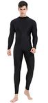 speerise Mens Spandex Bodysuit Long Sleeve Unitard Zipper Dance Leotard Bodysuit for Men Costume, Black, XX-Large