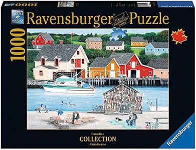 Ravensburger Fisherman's Cove Canadienne Collection 1000 Piece Jigsaw Puzzle for Adults - 19548 - Handcrafted Tooling, Made in Germany, Every Piece Fits Together Perfectly
