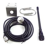 Jenbnoau Accessories VHF Marine Antenna 156-163Mhz Rubber Waterproof Mast Aerial with 5M RG-58 Cable for Boat Sailboat Yacht