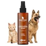 Pawstory Conditional Spray | Nourishing Leave-in Conditioner for Pets | Enriched with Ayurvedic Bhringraj, Triphala, Vitamin E & Oatmeal | Moisture, Repair, Styling & Manageability Booster