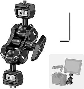 NEEWER Flexible Articulating Magic Arm with Dual Ball Heads, 3/8" Locating Screw for ARRI and 1/4" Screw with Retractable Pin, Camera Field Monitor Mount Compatible with SmallRig Cage, UA010