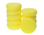 Penta Angel Paint Sponges Applicator 10Pcs Round Detail Foam Sponges for Painting Car Waxing Art & Craft DIY (Yellow)