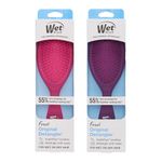 Wet Brush Original Detangler Hair Brush, Pink and Purple - 2 Piece Bundle