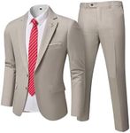 MrSure Men's 2 Piece Slim Fit Suit 