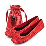 Silky Toes Women's Foldable Sequin 