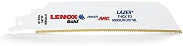 Lenox Tools 210946114GR 152 mm 14 TPI Gold Power Arc Reciprocating Saw Blade for Thick and Medium Metal Cutting (Pack of 5)