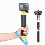 TELESIN° Floating Stick Floating Selfie Stick for GoPro Hero 13 12 11 10 9 8 7+ Series, DJI, Insta360 Most Action Cameras, Underwater Selfie Stick Suitable for Surfing, Snorkeling, Underwater Shooting