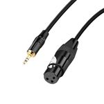 HAKUHO XLR to 3.5mm Cable, (3METER/ 10FT) Female XLR to 1/8 inch Mini Stereo Jack Aux Microphone Cable Mic Cord Black