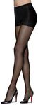 L'eggs Women's Sheer Energy Control Top Toe Pantyhose, Jet Black, Q+