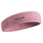 Boldfit Gym Headband for Men and Women - Sports Headband for Workout & Running, Breathable, Non-Slip Sweat Head Bands for Long Hair (Pink)