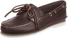 Timberland Men's Classic 2-Eye Boat Shoe Rubber Boat Shoe,Dark Brown,9 W US