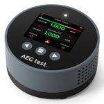 AEGTEST HOUND-1085 Radon Detector, TFT LCD, Rechargeable, Compact Design, Long-Term Monitoring for Home & Basement, Easy to Use, Audible & Visual Alarms, pCi/L or Bq/m³ – Blue