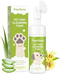 PawSono Dog & Cat Paw Cleaner, No-Rinse Foaming Pet Foot Washer with Built-in Scrubber Brush for Dirty, Muddy Paws – Suitable for Small, Medium & Large Dogs, Small Animals, Puppies, Kittens (5 fl oz)