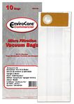 10 Commercial Euroclean Pro, Kent, Nilfisk, Advac, Lindhaus 09410509 Upright Vacuum Cleaner Bags Model Pro 14 DU135, CarpeTwin Upright 14/18, Two motor, Healthcare Pro, RX HEPA, Ch Pro