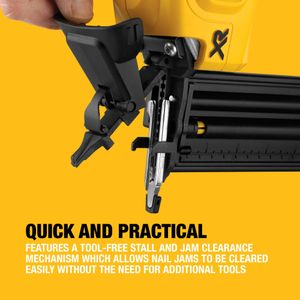 DEWALT 18V XR Cordless Brushless Nail Gun – Electric Nailer