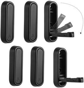 Dntorx Folding Coat Hooks, 6 Pcs Foldable Black Wall Hooks Heavy Duty Foldable Hook Bathroom Towel Hooks Robe Hooks Wall Mounted for Hanging Coat Towels Clothes Hat Bags Keys