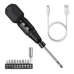 Brifit Precision Electric Screwdriver Set, USB Rechargeable Cordless Power Screwdriver with 9 Screwdriver Bits, Auto & Manual Modes, LED Light, Electric Repair Tool Kit for Phone, Game, Camera, Laptop