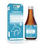 Vita4pet Ultimate Multivitamin Syrup - 200 ml for Dogs & Cats | Sol Animal Health Multivitamin Syrup for Pets | Premium Wellness for Healthy Skin, Joints & Immunity | Nutrient-Dense Growth Supplement