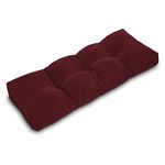 Detiblue Non Slip Tufted Bench Cushion - Soft Corduroy, Indoor Outdoor Patio, Piano Bench Sofa Cushions, Entryway Storage, Bay Window, High-Density Memory Foam, 36x14x4 inch, Wine Red