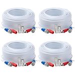 Tainston 4 Pack 200 Feet BNC Video Power Cable,BNC Extension Wire Video Security Camera Wire with Connectors for CCTV Camera DVR Surveillance System