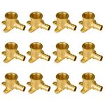 SUNGATOR Pex Fittings 1/2 Inch, 12-Pack 1/2" Pex Drop Ear Elbow, No Lead Brass, 1/2 Inch Pex Fittings For Pex Pipe, NSF, UPC Certified