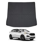 Cacartist Cargo Liner Custom Fit for 2015 2016 2017 2018 2019 2020 2021 2022 2023 2024 Ford Edge 5 Seats Accessories All Weather Waterproof Trunk Mat TPE 3D Rear Trunk Tray